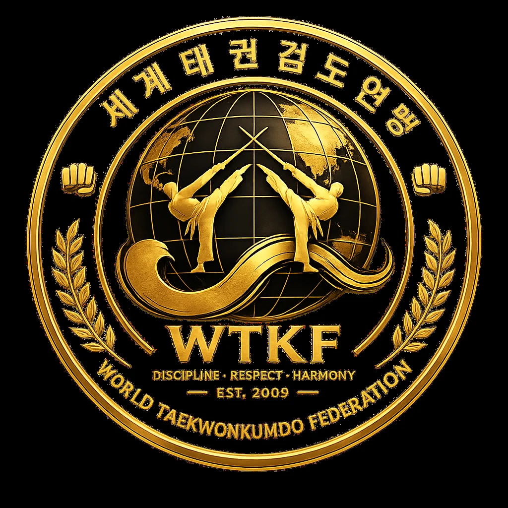 세계태권검도연맹 WTKF 로고